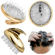 Szczotka masażer peeling skalpu mycie głowy do odżywek Gold złota SEOL