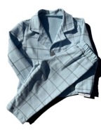 CSECSEMŐ ÖLTÖNY/ PAMUT/ KÉK KOCKÁS ÖLTÖNY/ 80CM