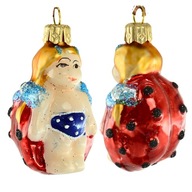 Karácsonyfa gömb katicabogár lány