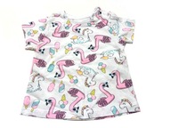 COOL CLUB śmietankowa bluzka bluzeczka flamingi 62