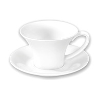Filiżanka duża do herbaty i kawy 430 ml ze spodkiem Wilmax porcelanowa