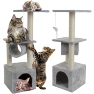 MACSKA KAPARÓFA HÁZIKÓ FEKHELY KAPARÓ OSZLOP JÁTÉK TORONY SZIZÁL 92cm