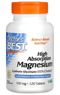 Doctor's Best Chelát Glycinát Magnézium | Magnesium Chelated | 120 kaps.