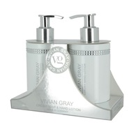 Vivian Gray Crystal White krémové mydlo na ruky 250 ml + mlieko na ruky 250