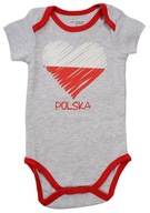 BODY detského fanúšika reprezentácie vlajka Poľsko kr rukáv bavlna 80 R084B