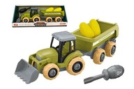 Mini farma traktor s prívesom na zatáčanie