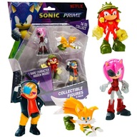 SONIC PRIME ZESTAW 4 FIGUREK + 1 RZADKA UNIKALNA FIGURKI KOLEKCJONERSKIE