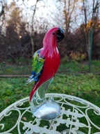 Figura Szkło Papuga Ptak MURANO art deco Glass