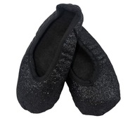 Čierne Trblietavé dievčenské balerínky domáce papuče 34-35