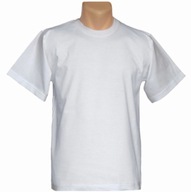T-shirt bluzka koszulka sportowa w-f biała 116