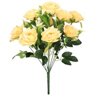 Bukiet sztucznych kwiatów RÓŻA 43 cm ŻÓŁTY