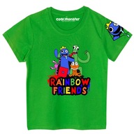 Detské tričko s krátkym rukávom Rainbow Friends Logo Zelená