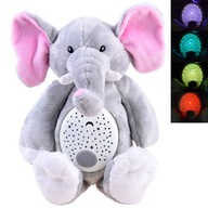 Projektor plyšový sloník hracia skrinka slon maskot maznanie
