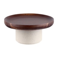 Okrągły stojak na babeczki Drewniany stojak z gliny Wielofunkcyjny rozmiar S