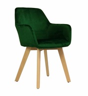 Čalúnená velúrová stolička MONACO velvet zelená