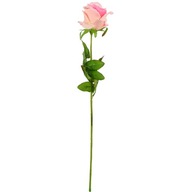 Ruža umelá súboj v púčiku svetlo ružová 68cm