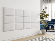 Čalúnený nástenný panel 50x30 PAG - biela ekokoža