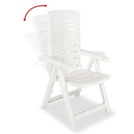 Rozkladacie záhradné stoličky, 6 ks, plastové, b