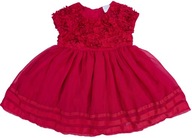 Sukienka dziewczynka MINI CLUB czerwona w kwiatki 62, 0-3 m-cy 6,5 kg
