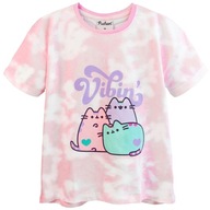 Koszulka krótki rękaw bawełna T-SHIRT DAMSKI NASTOLATKA tie dye PUSHEEN 164