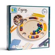 Drevená senzorická hra s kliešťami BS Toys - Zigzag