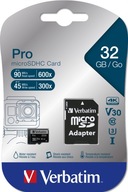 MicroSD karta Verbatim Pro 32 GB