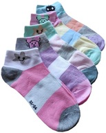 Členkové Ponožky Dievčenské Bambusové Farebné 5-PAR 31-34