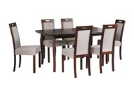 Stôl KENT 1 + stoličky ROMA 5 (6ks) - sada DX12