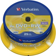 Verbatim DVD+RW 4,7 GB 25 szt.