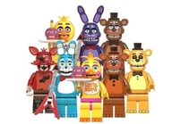 MINIFIGURKI FNAF FIVE NIGHTS AT FREDDY'S KLOCKI AKCESORIA KOMPLET 8 SZTUKI