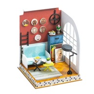 Miniaturowy domek Puzzle 3D Salon Fridy LED