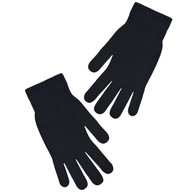 Czarne rękawiczki dla dzieci młodzieży Noviti ciepłe pięciopalczaste r.12