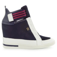 Botki damskie sneakersy Tommy Hilfiger skórzane buty na koturnie r 41