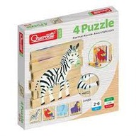 Drewniane klocki puzzle Jungle 6 elementów