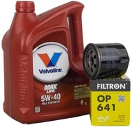 Motorový olej Valvoline max life 5w 40 4l 4 l 5W-40 + Filtron OP 641 Olejový filter