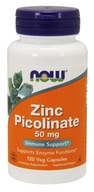 NOW FOODS ZINC PICOLINATE 50MG 120K PIKOLINIAN CYNKU ODPORNOŚĆ