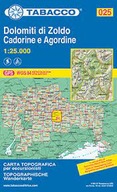 DOLOMITI DI ZOLDO CADORINE E AGORDINE mapa 1:25 000 TABACCO