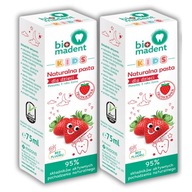 Bio Madent Kids Prírodná zubná pasta pre deti Jahodová 2x75ml