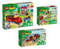 Kocky LEGO Duplo 10874 Vlak +Železničná dráha Viadukt 10882 Výhybky 10872
