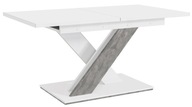 Stół rozkładany duży nowoczesny biały mat / beton 140 cm - 180 cm + GRATIS!