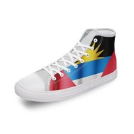 espadryle Antigua i Barbuda Flag wysokie buty brez