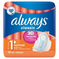 ALWAYS Classic Normal Size Podpaski ze Skrzydełkami 10 sztuk