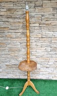 Lampa stara drewniana podłogowa stojąca PRL