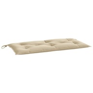 Poduszka na ławkę ogrodową, beżowa, 100x50x7 cm, tkanina