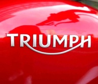 Napis TRIUMPH Emblemat SILVER Logo3D TRIUMPH Chrom