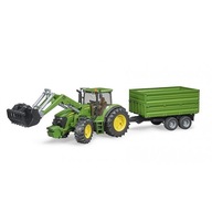 BRUDER 03155 CIĄGNIK JOHN DEERE+TUR+PRZYCZEPĄ