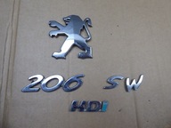logo znaczek emblemat tył PEUGEOT 206 SW HDI