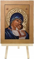 MAJK Ikona religijna MATKA BOSKA BOŻA CZUŁA (ELEUSA) 18 x 23 cm Średnia