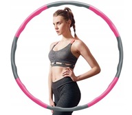 Hula hop z wypustkami Hzone 95 cm fitness różowo-szary