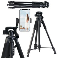 MOCNY STATYW FOTOGRAFICZNY TRIPOD REGULOWANY STABILNY UCHWYT NA TELEFON